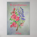 Poster Roses and Digitalis