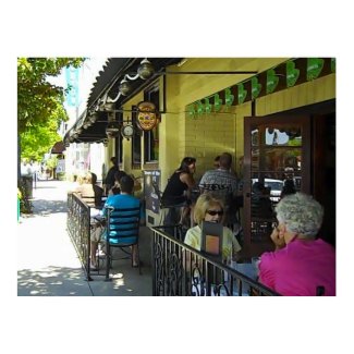 Poster: Sidewalk Dining in Paso Robles, California print