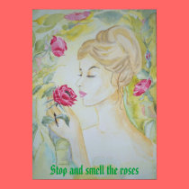 Poster Stop and smell the Roses posters