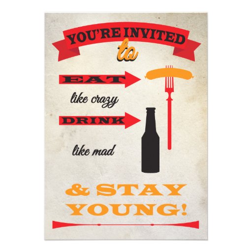 Poster Style 50th Birthday Celebration Invitation