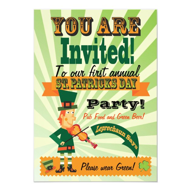 Poster Style St. Patrick's Day Party Invitation