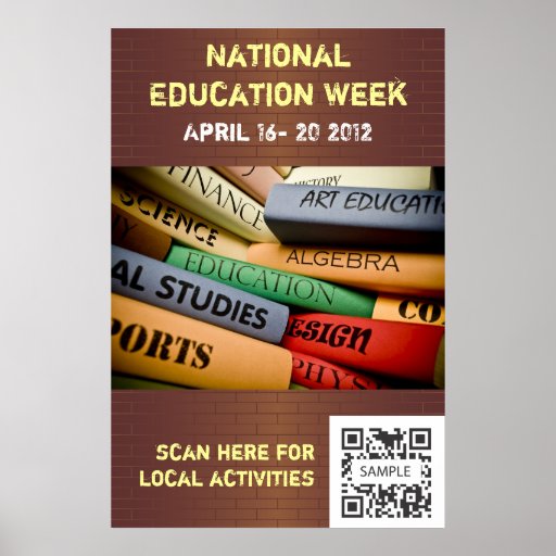 Poster Template National Education Week Zazzle