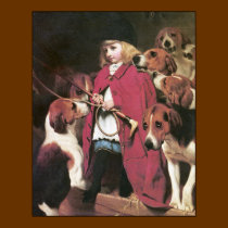 Poster: "The New Whip"  - Girl with Foxhounds posters