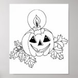 Poster to be colored for Halloween -
