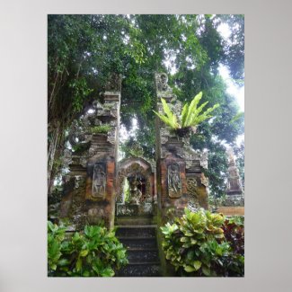 POSTER - Tropical Bali Garden print