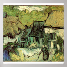 Poster-Van Gogh-Thatched Cottages in Jorgus