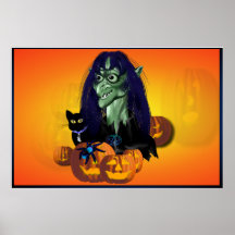 Poster verde de la bruja