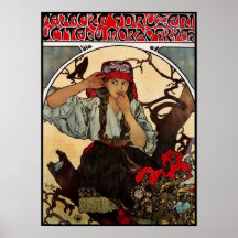 Poster Vintage Art Alfons Mucha Moravian Teachers