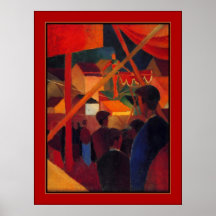 Poster Vintage Art August Macke Seiltänzer