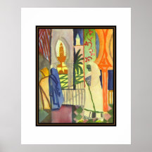 Poster Vintage Art August Macke Temple