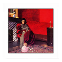 Poster Vintage Art Gabrielle Vallotton with Niece posters by Zazzle_Vintage Poster Vintage Art Gabrielle Vallotton with Niece posters