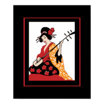Poster Vintage Art Geisha & Shamisen posters