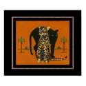 Poster Vintage Art Leopard posters by Zazzle_Vintage Poster Vintage Art Leopard posters