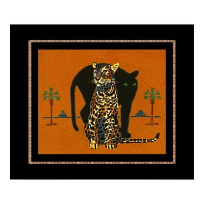 Poster Vintage Art Leopard by Zazzle_Vintage
