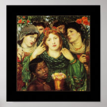 Poster Vintage Dante Gabriel Rossetti The Beloved