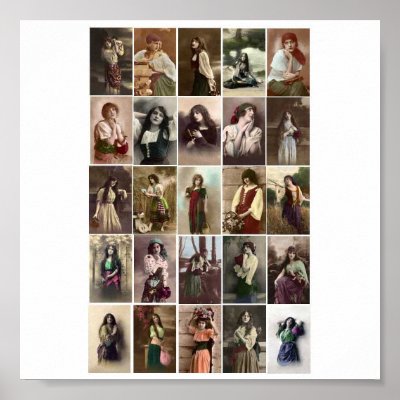 PosterVintageGypsy Women by lovearthouse