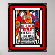 Poster Vintage Newspaper Berliner Tageblatt 1899
