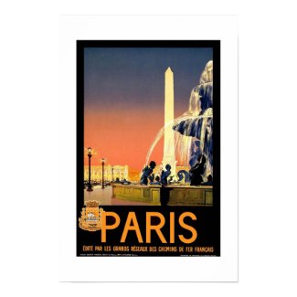 Poster Vintage Travel Paris 2 print