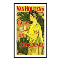 Poster Vintage Van Houtens Holland Cocoa Chocolate posters by Zazzle_Vintage Poster Vintage Van Houtens Holland Cocoa Chocolate posters