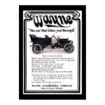 Poster Vintage Wayne Automobiles Company posters by Zazzle_Vintage Poster Vintage Wayne Automobiles Company posters