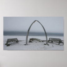 Poster / Whale Bone Rib Arc and Skin Boat Frames