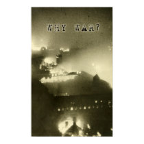Poster with anti-war message: WHY WAR? posters