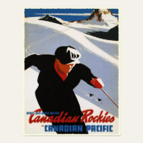 Poster with Canadian Rockies Ski Print posters