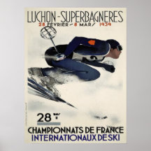 Poster with Cool Ski Poster from France