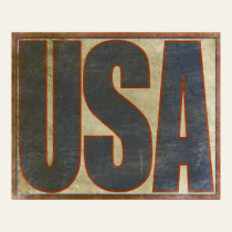 Poster with Distressed U.S.A. Print posters