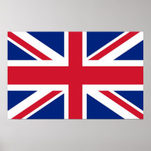 Poster with Flag of United Kingdom