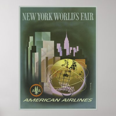 Poster with Vintage World's Fair Poster Print