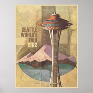Poster with Vintage World's Fair Poster Print zazzle_print