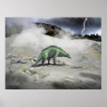 Poster ~ Wuerhosaurus Near Volcanic Vent posters