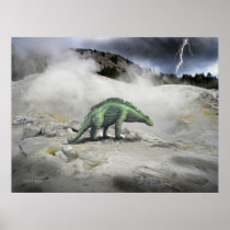 Poster ~ Wuerhosaurus Near Volcanic Vent