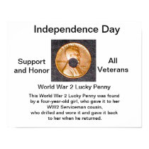 Poster/WW2 Lucky Penny/Support Veterans