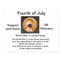 Poster/WW2 Lucky Penny/Support Veterans