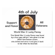 Poster/WW2 Lucky Penny/Support Veterans