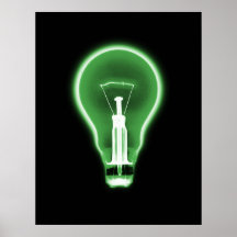 Poster- X-RAY LIGHT BULB BLACK GREEN