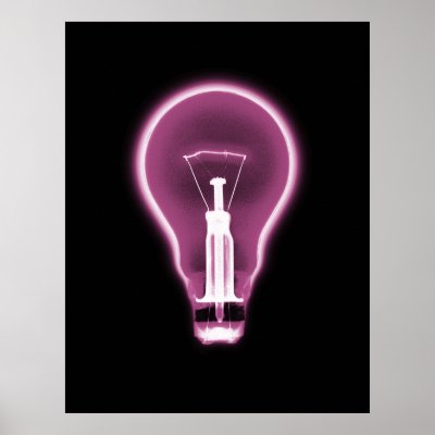 Black Light Bulbs on Poster X Ray Light Bulb Black Pink From Zazzle Com