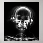 POSTER- X-RAY MUSIC SKELETON BLACK GREY B&W posters