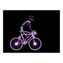 POSTER - X-RAY SKELETON BIKING BLACK PURPLE posters