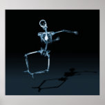 POSTER - X-RAY SKELETON JOY LEAP BLK BLUE posters