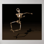 POSTER - X-RAY SKELETON JOY LEAP BLK SEPIA posters