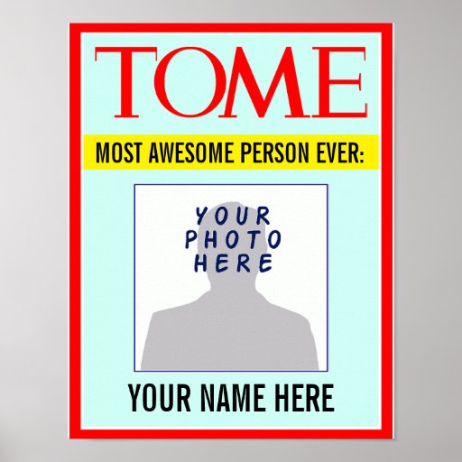 Poster: YOUR Name & Photo on Magazine Cover! Poster | Zazzle