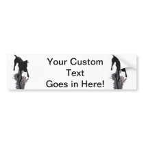 posterized dog and shadow bumper stickers