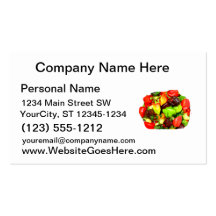 Posterized Hot Pepper Assortment Picture Business Cards