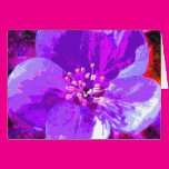 Posterized Purple Flower Greeting Card