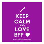 [Skateboard] keep calm and love bff [Love heart]  Posters
