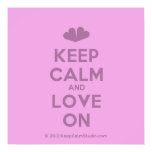 [Two hearts] keep calm and love on  Posters