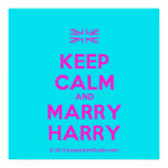 [UK Flag] keep calm and marry harry  Posters